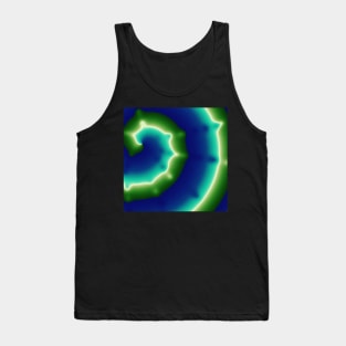 Bright blue and green spirals Tank Top